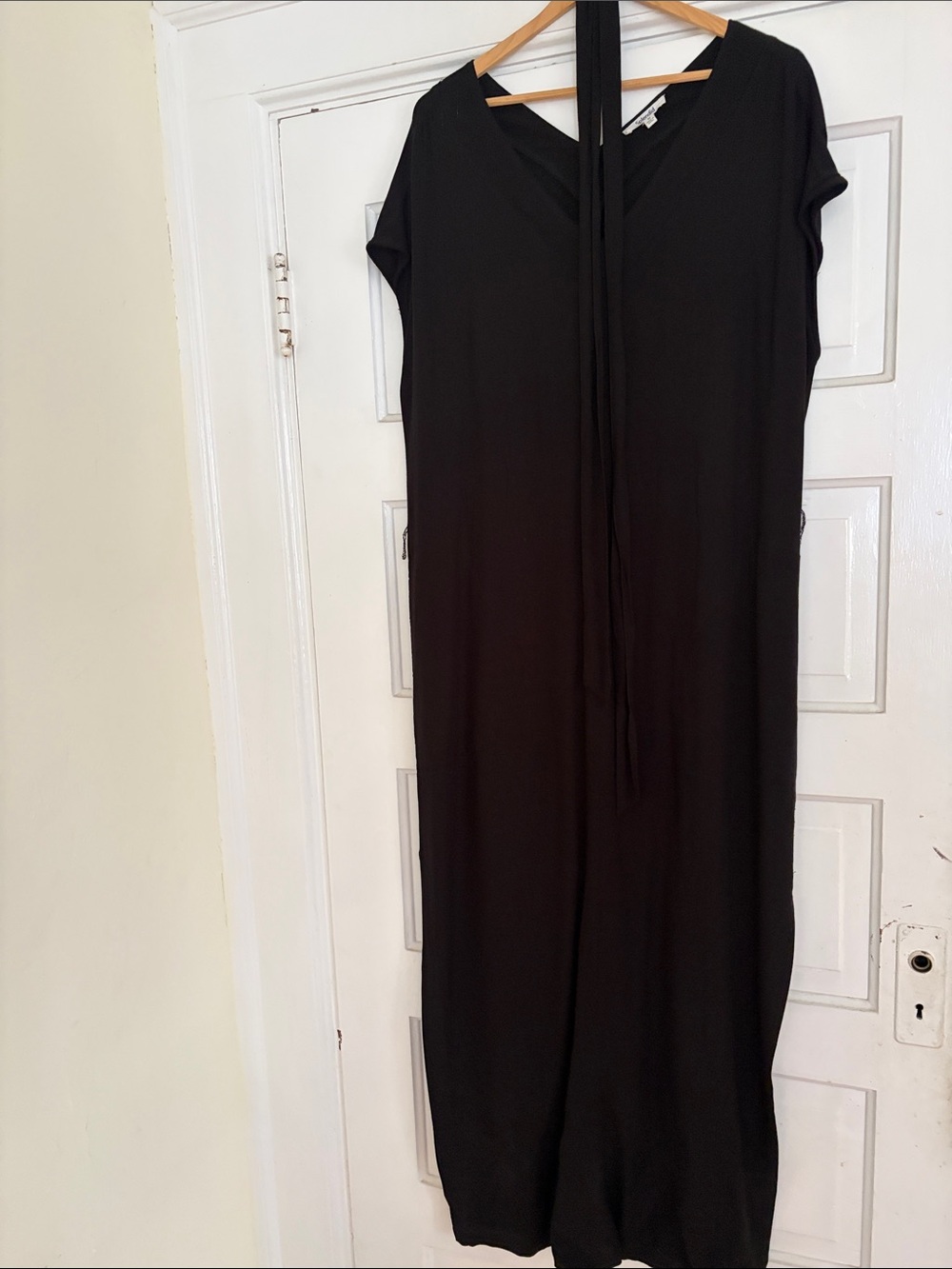 Splendid Black V-Neck Maxi Dress